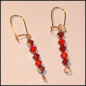 Boucles d'oreilles Rouges