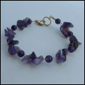 Bracelet Boules & Chips ~ Amthyste